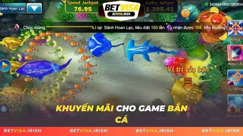 Khuyến mãi cho game bắn cá